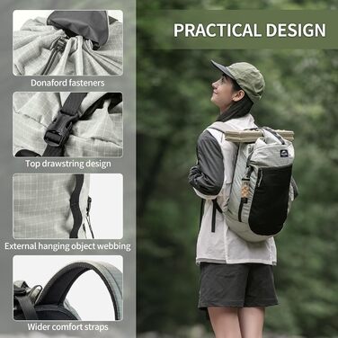 Туристичний рюкзак Naturehike Rock 60/40/20+5 л з внутрішнім каркасом для кемпінгу, подорожей, хайкінгу, білий