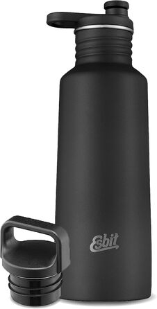 Пляшка для води Esbit Pictor 750 мл, спортивна, чорна, з кришкою Sport & Loop