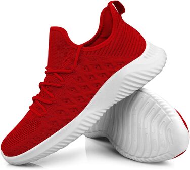 Чоловічі кросівки Feethit для бігу, дихаючі, легкі, зручні, модні, з антиковзкою підошвою, червоні, 43 EU, для подорожей та відпочинку