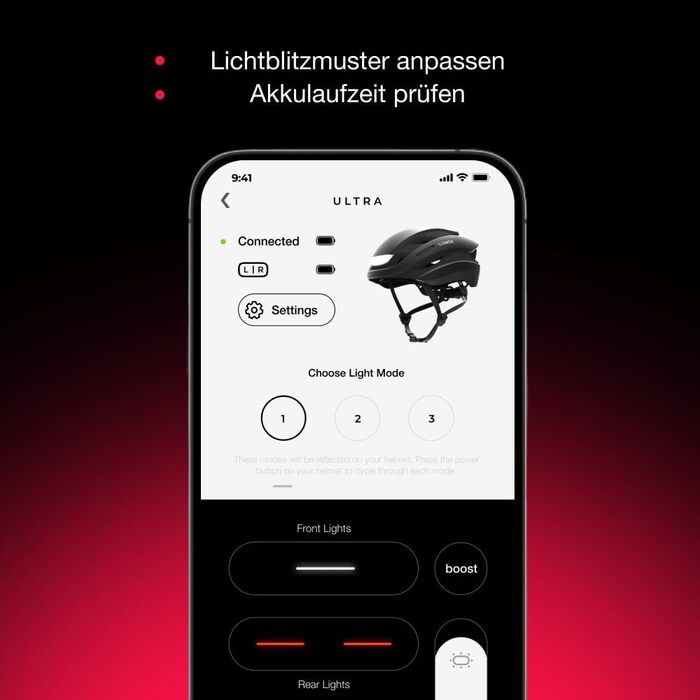 Lumos Ultra Smart-Шолом: велосипедний шолом з LED-ліхтарями, поворотниками, стоп-сигналами та Bluetooth | M-L (54-61 см) | Сірий | MIPS