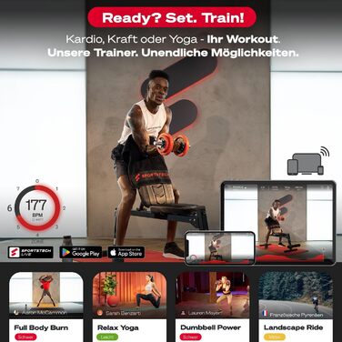 Sportstech 2-в-1 Гантельний Набір з Силіконовим Покриттям, 20/30 кг, Німеччина, AH300