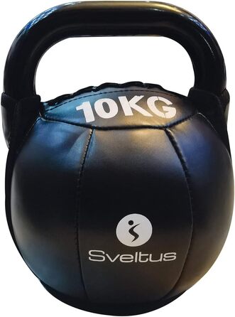 М'яка гиря з поліуретану 10 кг, чорна (Soft Kettlebell PU Schwarz)