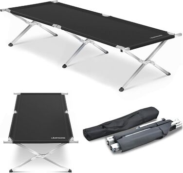 Кемпінгове ліжко Campingwise | Складне з сумкою для перенесення | 190x64x43 см