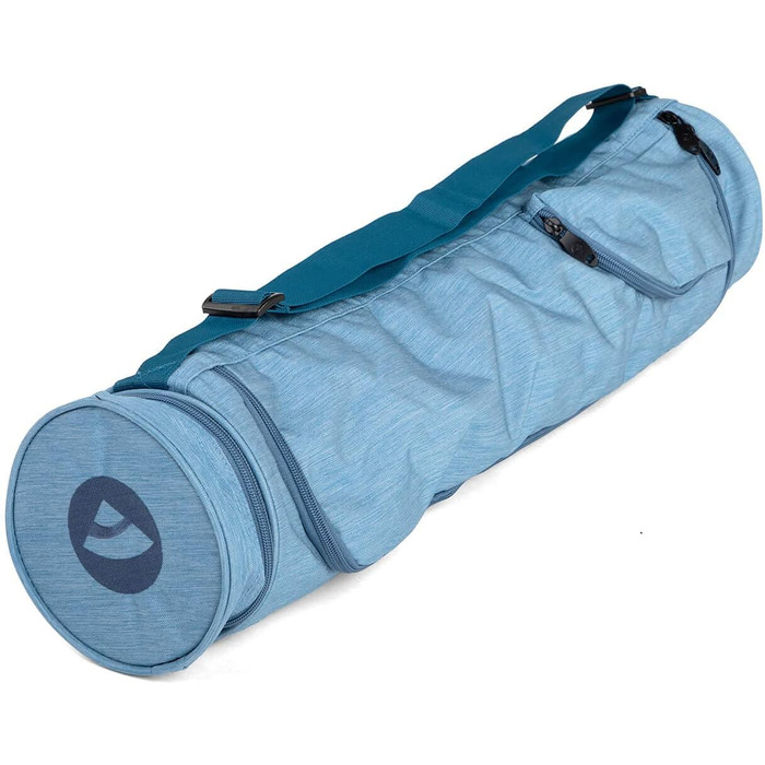Сумка для йоги Bodhi ASANA 60 см, водостійка, з зовнішніми кишенями, поліестер, для килимків і аксесуарів, синя