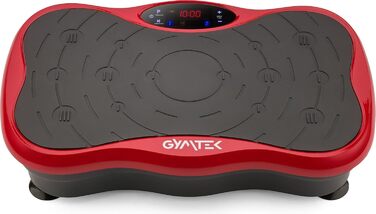 Вібраційна платформа Gymtek для дому, 99 рівнів, 5 програм, сенсорний екран, червона — для схуднення, спалювання жиру та нарощування м'язів