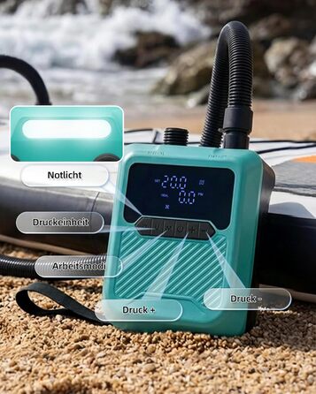 Насос електричний для SUP дошки 20PSI, 12V, автомобільний, подвійного дії, для накачування та здування SUP, каяків, надувних матраців