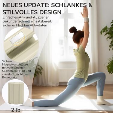 Ваги для зап'ястя та щиколоток магнітні, 0.5KG/1KG, для йоги, пілатесу, плавання, фітнесу, сірий колір