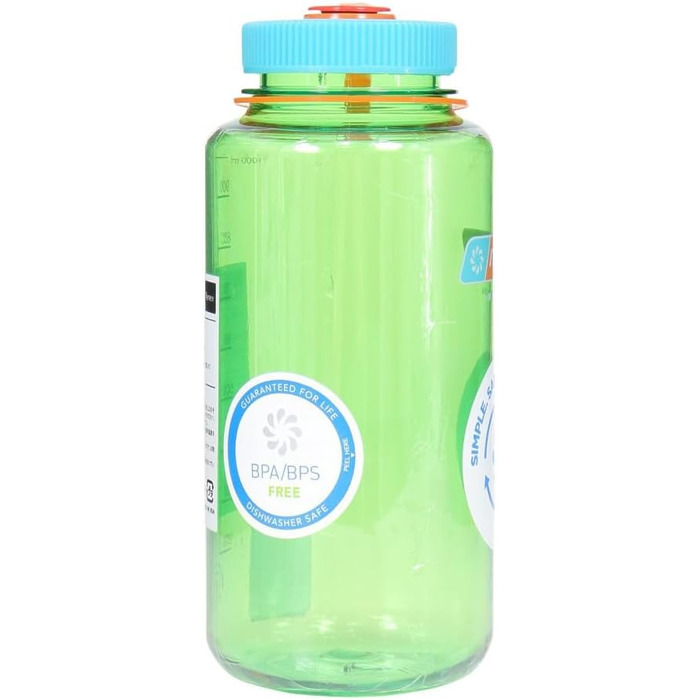 Пляшка для води Nalgene Sustain Tritan 907 мл, BPA-free, 50% перероблений пластик, широка горловина, колір Pear
