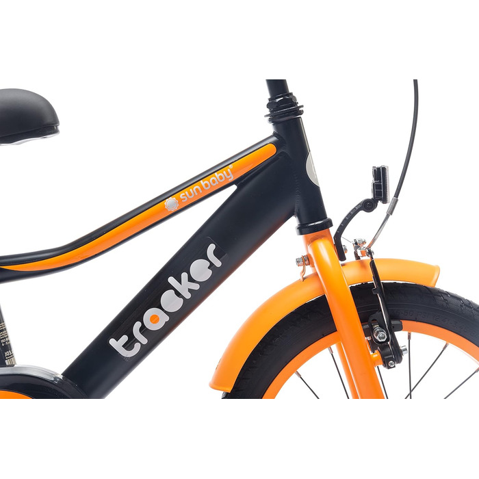 Дитяче велосипед Sun Baby Tiger Tracker 16 дюймів (Neon Orange) з бічними колесами для хлопчиків 2-6 років