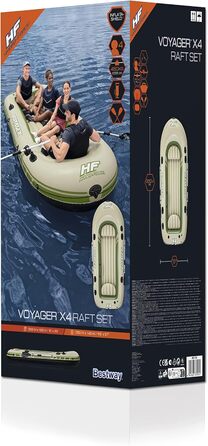 Надувний човен Bestway Hydro-Force Voyager X4 комплект 350×145×49 см