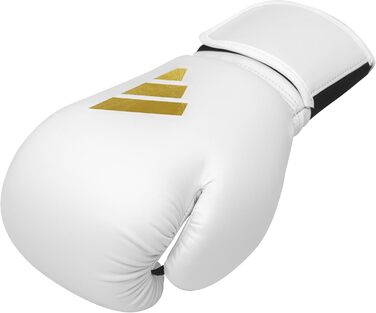 Боксерські рукавички Adidas Speed 50, 16 oz, білі/золоті - для комфортного та довговічного тренування