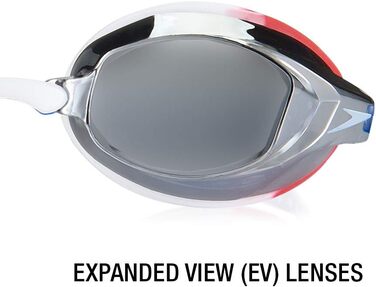 Окуляри для плавання Speedo Vanquisher EV дзеркальні, панорамні, антиблікові, з антифогом та UV-захистом, мультиколір, універсальний розмір