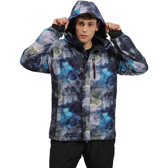 Чоловічий зимовий кіакун (комбінезон) для сноуборду та активного відпочинку, вітронепроникний, колір: кобальтовий (чорний), розмір XXL