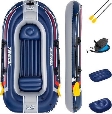 Надувний човен Bestway Hydro-Force Treck X2 255x127x36 см з веслами, комплект для відпочинку на воді