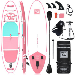 Надувна SUP-дошка TIGERXBANG Defender Pro 320 см, рожева, для сапсерфінгу