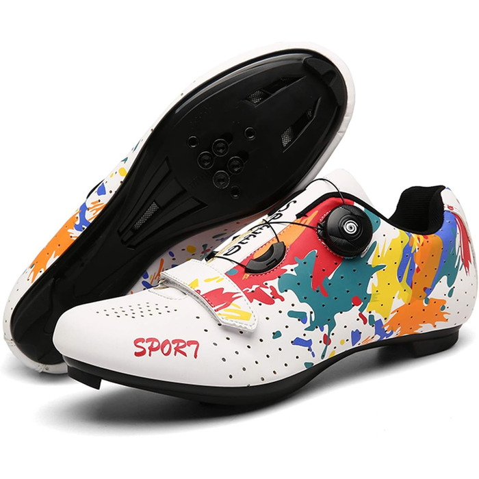 Велотуфлі Radsport для чоловіків та жінок: гоночні, MTB, SPD, антиковзаючі, дихаючі, розмір 39, вузька колодка, білі