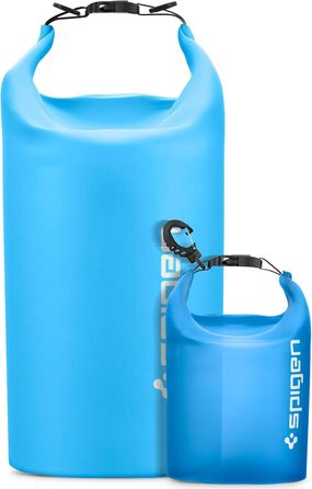 Набір водонепроникних сумок Spigen Dry Bag Set [Aqua Shield] 20L+21L для пляжу, плавання, кемпінгу, каякінгу та човнів (Морська блакить)