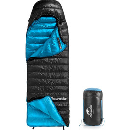 Спальний мішок Naturehike CW400 ультралегкий пуховий для дорослих, 650FP, -11°C—6°C, з водонепроникним компресійним мішком, для походів, велопоїздок, кемпінгу