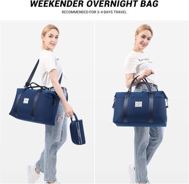 Спортивна сумка LOVEVOOK для жінок, дорожня сумка-мішок, 30L, водонепроникна, для подорожей, фітнесу, клініки (темно-синій)