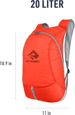 Sea to Summit Ultra-Sil ультралегкий водовідштовхувальний рюкзак 20 л з Cordura 30D, складний, для подорожей, помаранчевий