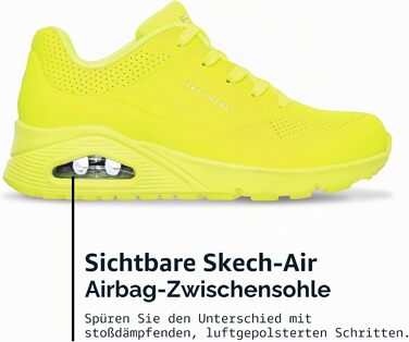 Кросівки жіночі Skechers UNO 73667/NORG жовті, розмір 39 EU - оригінальні та зручні