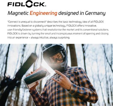 Пляшка для води Fidlock з магнітним конектором Twist, чорна, 590 мл