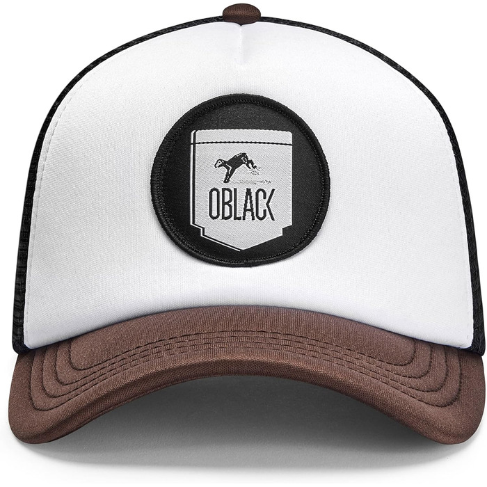 Чоловіча бейсболка-тракер Oblack Classic Total Black, коричнева, універсальний розмір