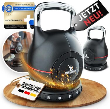 Набір гантелей-гир замінної ваги для дому та фітнесу. Вага: 2, 5, 8, 11, 14, 17, 20 кг. Чорний колір.