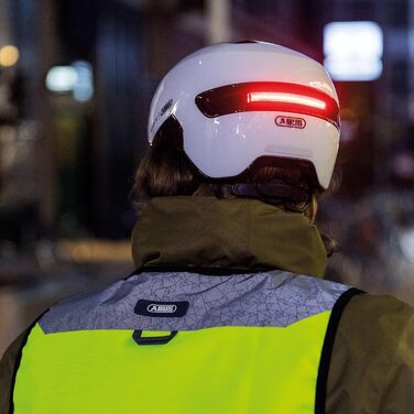 Велосипедний шолом ABUS HUD-Y з магнітним LED-ліхтарем, для міста, універсальний, розмір M (54-58 см), лаванда