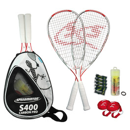Speedminton Set S400 2013: Комплект для шпелека, срібно-червоно-чорний, 400091