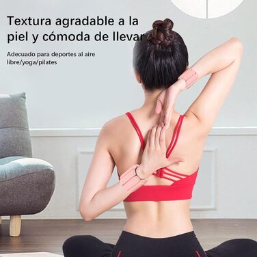 Набір манжет для зап'ястя та кісточки з регулюванням ваги 0.45/0.9 кг (Рожевий) для фітнесу, йоги, пілатесу, бігу, плавання та силових тренувань