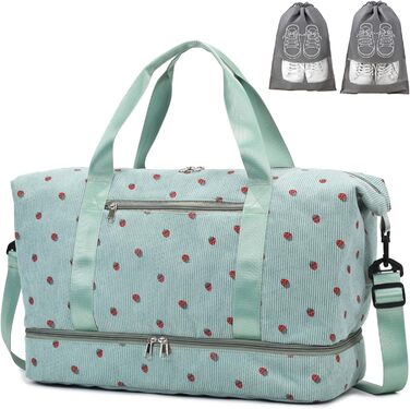 Спортивна сумка-рюкзак для жінок, 35л, Weekender, для подорожей та спортзалу (зелена)