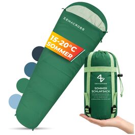 Спальний мішок дорослий літній Schlafsack - компактний та надлегкий мумієподібний для кемпінгу, туризму та фестивалів (Зелений)