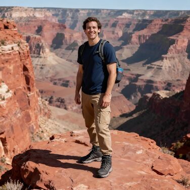 Чоловічі водонепроникні трекінгові черевики NORTIV 8 для хайкінгу та кемпінгу, чорно-сі, 43.5 EU