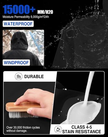 Зимова куртка Pioneer Camp для жінок – 3 в 1, для катання на лижах та сноуборді, водонепроникна, дихаюча, з бавовняною підкладкою (Чорний, L)