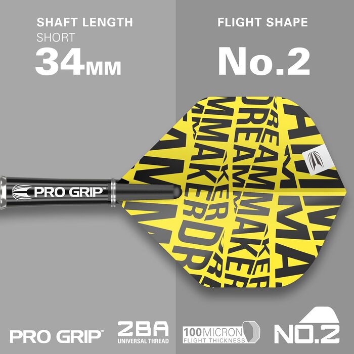 Дартс Target Dimitri Van den Bergh Dimi 22 г 80% вольфрам, набір з 9 Pro Grip шафтів, 9 Pro Ultra оперень, кейс для дартсу