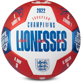 Футбольний м'яч England Lionesses Euro Champions з автографами, без насоса