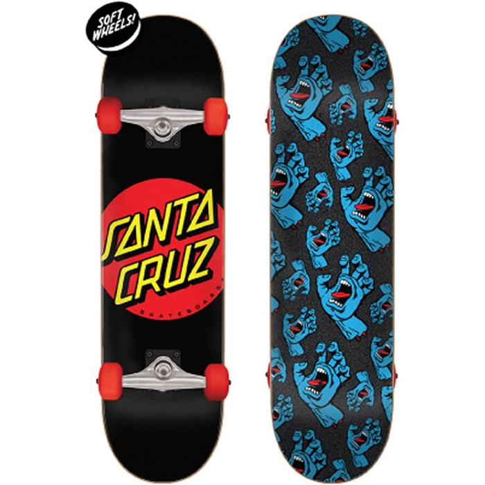 Скейтборд Santa Cruz 20x70 см, повний комплект, помаранчевий, Screaming Hand, 7.8''