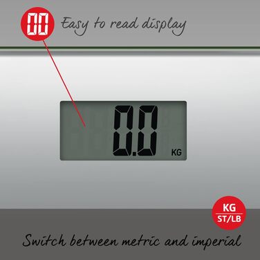Salter 9206 електронна ваги для людей, скляна платформа, аналіз жиру, LCD, Step-on, 180 кг, сіро-срібляста