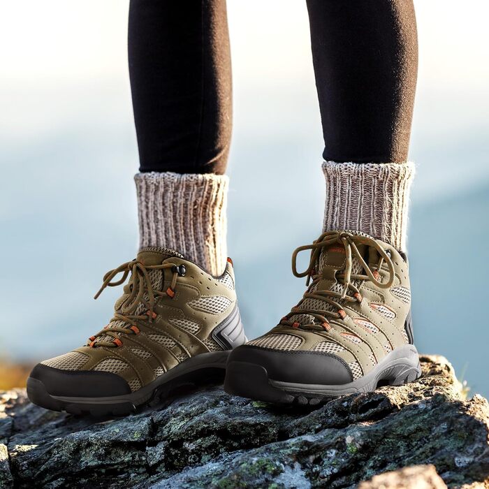 Жіночі трекінгові черевики NORTIV 8 (42 EU, широка колодка, коричнево-помаранчевий матовий)