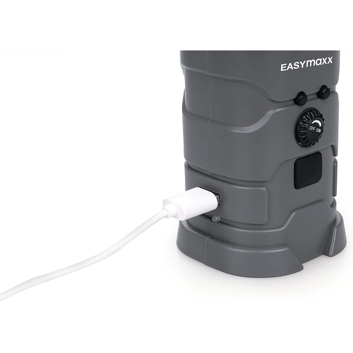 Сонячна лампа EASYmaxx з радіо | Радіо та ліхтар для надзвичайних ситуацій з ручним приводом | LED ліхтарик ідеально підходить для відпочинку на природі, кемпінгу та виживання | Повторно заряджається за допомогою сонячної енергії, ручного приводу та USB [