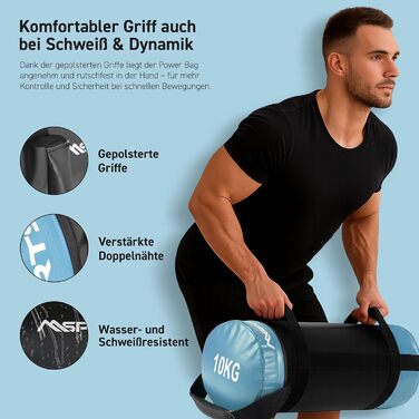 MSPORTS Power Bag Premium 5-30 кг: Фітнес-мішок для функціональних тренувань, вага 5-30 кг