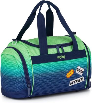 Спортивна сумка Kinder з відділенням для взуття, 2 бічними кишенями, регульованим плечовим ременем, 100% поліестер, 45×28×22 см, 600 г (Блакитна)