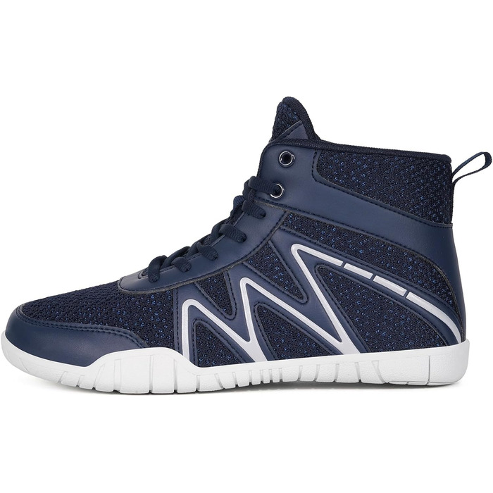 Чоловічі борцовки для боротьби, боксівські туфлі, фітнес-кросівки, підошва з нульовим тертям, блакитний, зелений (42.5 EU, широкі, темно-синій)