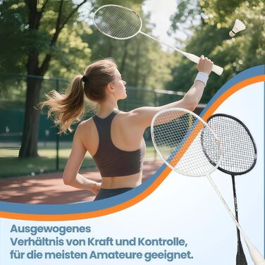 Набір для бадмінтону 4U з двома ракетками 80г, включає сумку, для тренувань та розваг