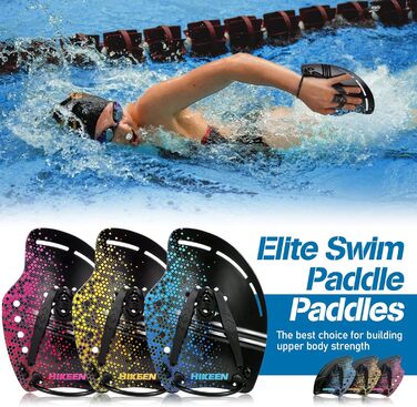 Плавці для плавання Profi, вигнуті, з гідродинамічним дизайном та регульованими силіконовими ремінцями для ефективних вправ на верхню частину тіла, блакитні