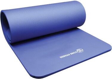 Фітнес-мат Fitness Mad для йоги та гімнастики, синій, 182×58 см, NBR піна, антибактеріальна поверхня, з ременем для перенесення, для дому і спортзалу