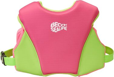 BECO-Sealife Жилет для плавання для дітей 2–6 років, зелений/рожевий, з безпечним закриттям