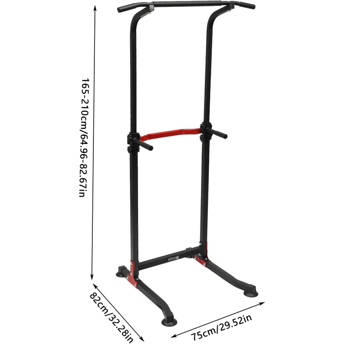 Спортивний турнік Kraftturm: самостійна стійка для турніків та силових тренувань, регульована висота 165–210 см