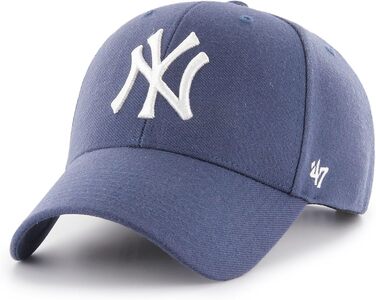 Кепка бейсболка New York Yankees 47 MLB з регульованим закриттям на липучці, вигнутий козирок, логотип команди, універсальний розмір